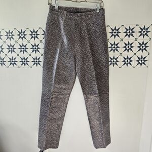 Newport News Leopard Print Pants - Gray and Black